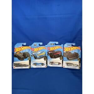 4 New DC Batman HOT WHEELS Arkham Asylum BATMOBILE Gotham MOVIE Varients LOT